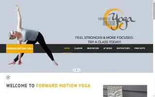 Forward Motion Yoga website
