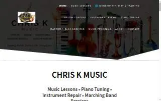 Chris K Music Lesson and Instrument Repair Studio website