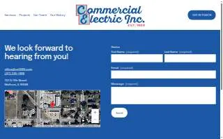 Commercial Electric, Inc. website