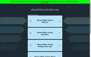 Shear Bliss Salon & Day Spa website
