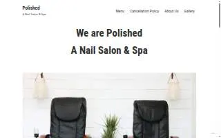 Polished Nails and Day Spa website