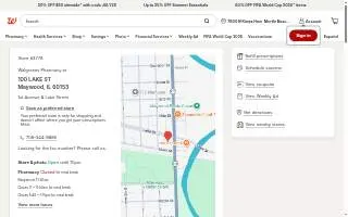 Walgreens Pharmacy of Maywood website