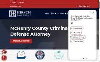 Hirsch Law Group of McHenry website