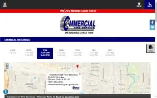 Commercial Tire Services of Melrose Park website