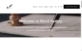 Móvil Notary of Melrose Park website
