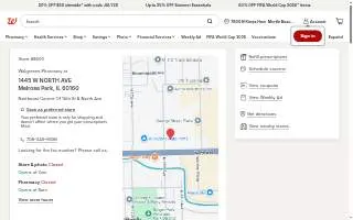 Walgreens Pharmacy of Melrose Park website