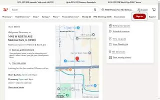 Walgreens of Melrose Park website