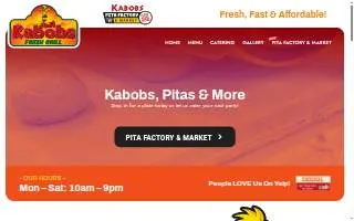 Just Kabobs website