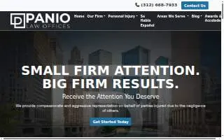 Panio Law Offices of Midlothian website