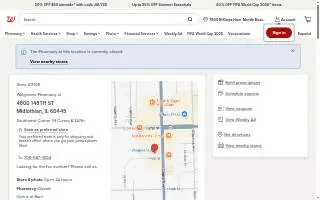 Walgreens Pharmacy of Midlothian website