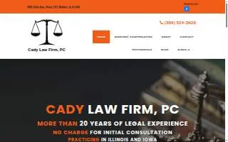 Cady Law Firm of Moline website