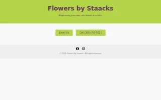 Flowers by Staacks website