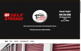 4M Self Storage website