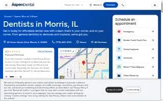 Aspen Dental - Morris website