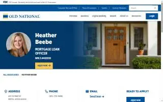 Heather Beebe - Old National Bank website