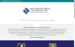 Macchietto Roth & Company, P.C. website