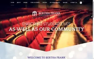 Bertha Frank Performing Arts website