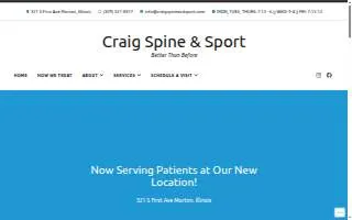 Craig Spine and Sport website
