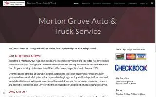 Morton Grove Auto & Truck Service website
