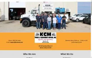 KCM Truck & Equipment Repair website