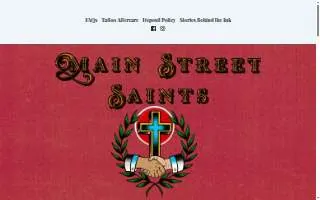 Main Street Saints Tattoo Parlour website
