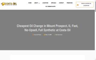 Costa Oil - 10 Minute Oil Change - Mount Prospect