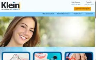 Klein Orthodontics of Mt. Vernon website