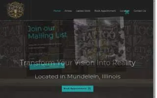 Award Winning Tattoo Society of Mundelein website