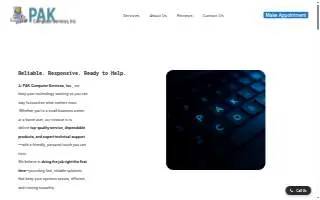 PAK Computer Services website