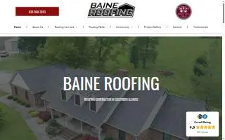 Baine Roofing Co website