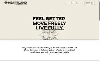 Heartland Chiropractic website