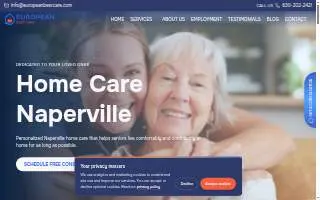 European Best Care - Home Care Services website