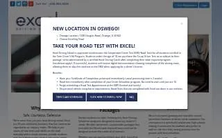 Excel Driving School of Naperville website