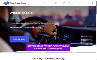 Singh Driving School of Naperville website