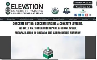 Elevation Concrete Raising website