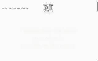 Matthew Robert Creative website