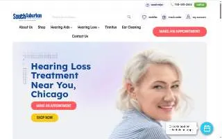 South Suburban Hearing Health Center of New Lenox website