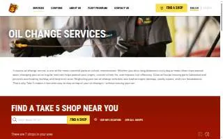 Take 5 Oil Change of New Lenox website