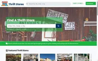Thrift Store website