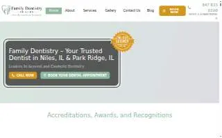 Family Dentistry of Niles website