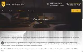Cox Law Firm, LLC of Normal website