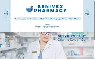 Benivex Pharmacy of North Aurora website