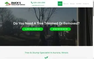 Ducks Tree And Stump Service website
