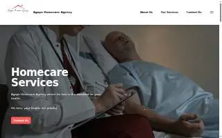 Agape Home Care Agency website