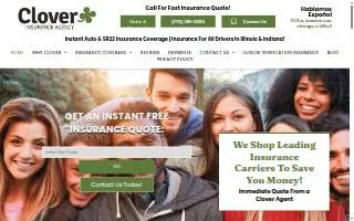Clover Insurance Agency website