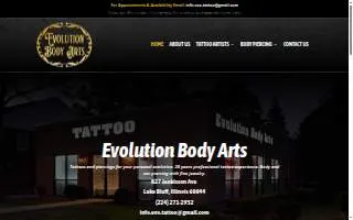 Evolution Body Arts of North Chicago website