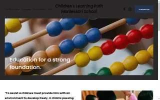 Children's Learning Path Montessori School website