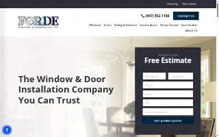 Forde Windows & Remodeling Inc. of Northbrook website