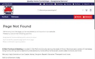 Al-Mart Furniture and Bedding of Oak Forest website
