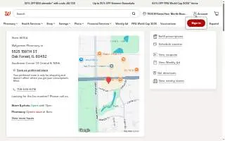 Walgreens Pharmacy of Oak Forest website
